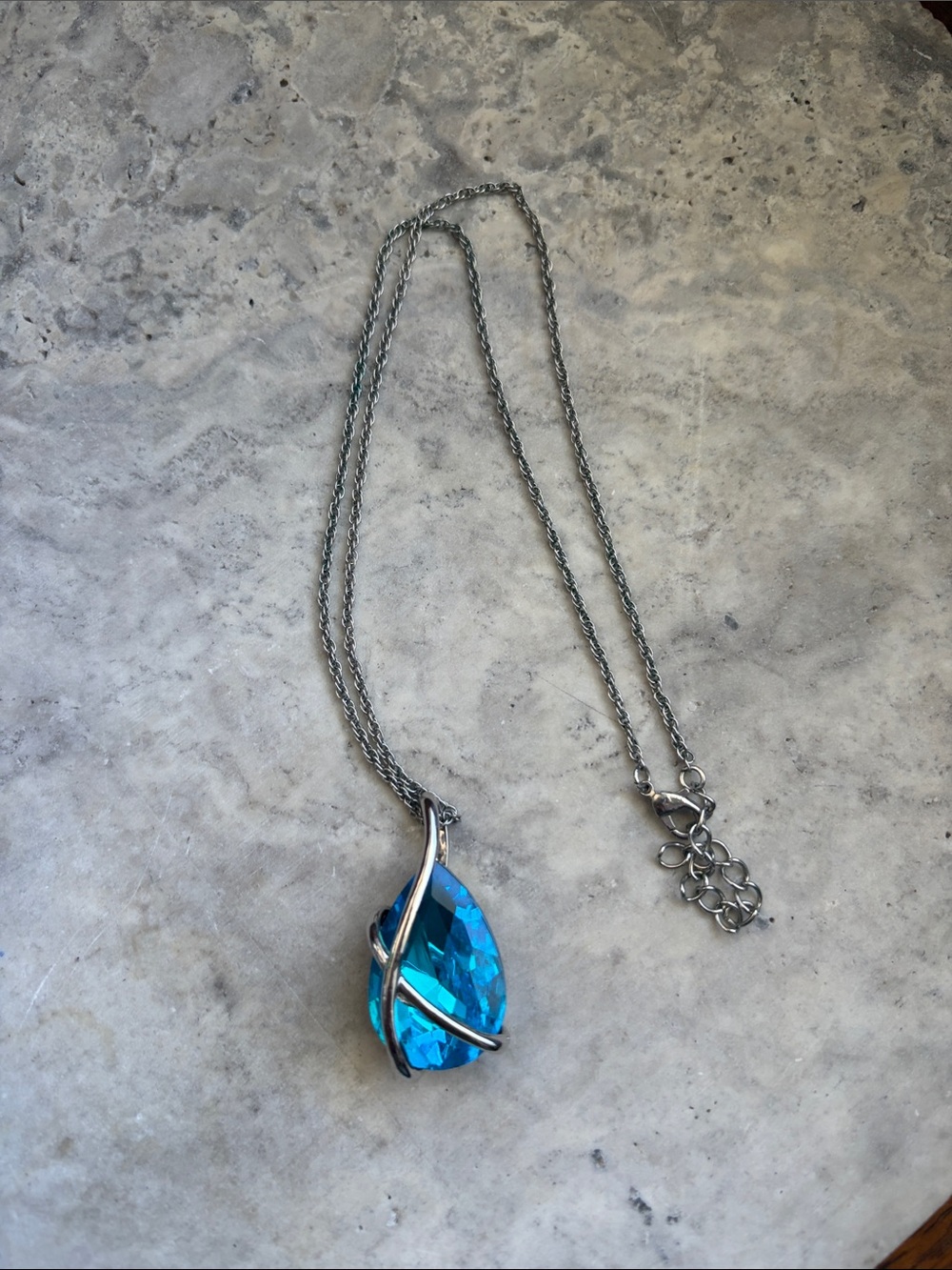 Blue Topaz Pendant Necklace